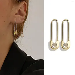 Hoop Earrings Classic Safety Pin Earings For Women Men Unisex Paper Clip Gold Silver Black Colour Zinc Alloy 2023 Fashion Jewellery Gift