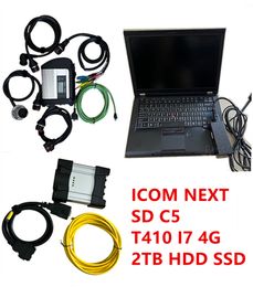 Top 2in1 mb star c4 for bmw icom next obd installed T410 I7 4g laptop + 2TB SSD HDD ICOM V2024.03 & SD Connect V2023.09