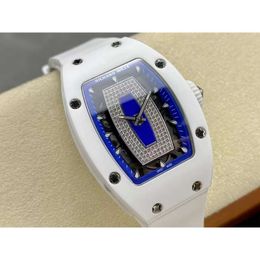 Fantastic designer womens watch Ladies RM007 Lady Sapphire mirror wrisrtwatches Q8YU luxury mechanical movement uhren rubber strap montre ceramic luxe 3EL8