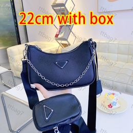 Re-Edition 2005 Real Leather 3 Pieces Cross Body Hobo Purses Designer Bag Shoulder Bags Leather Wholesale Tote Bags Multifunctional large capacity underarm bag