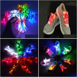 Novelty Lighting Flashing Lighted Up Shoelaces Nylon Hip Hop Flash Light Sports Skating Hoe Laces Armleg Bands Drop Delivery Lights Dhygf
