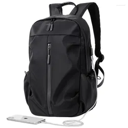 School Bags Men's Outdoor Travel Bag Women's Waterproof Sports Student Backpack Black Computer