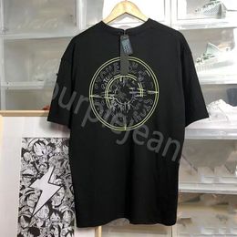 Stones Island T Shirt Summer Menswear Breathable Loose Letter Print Lovers Street Fashion Varsity fashion 100% cotton T-shirt 4XL