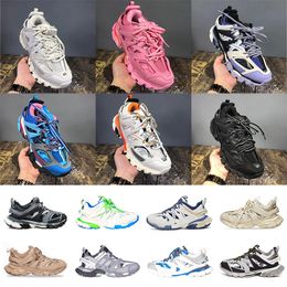 Atacado Luxo Velho Vovô Track 3.0 Sapatos Casuais Tripls S Mulheres Mens Prata Preto Cinza Branco Royal Azul Shiragiku Brown 17FW Sapatilhas Treinadores Esportivos