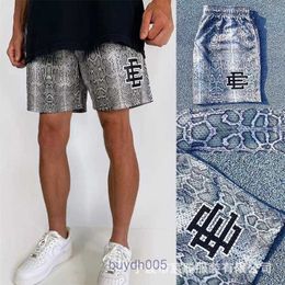 2024 Men's and Women's Fashion Beach Shorts West Coast Designer Ericemanuelsshorts American Python Loose Fit Sports Outdoor Casual Quick Dry 4-point Z95u