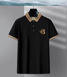 Fashion designer short-sleeved polo high-grade embroidered short-sleeved cotton polo shirt mens T-shirt Korean fashion clothing summer luxury top