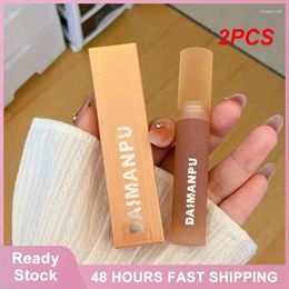 Lip Gloss 2PCS Liquid Lipstick Crystal Jelly Cosmetics Glaze Non-stick Cup Red Tint 6 Color Female Makeup Mirror Water