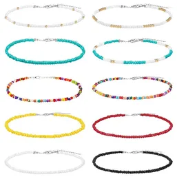 Choker Bohemia Multicolor Rice Beads Necklace Charm Chains For Women Jewellery