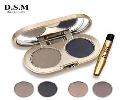 DSM Professional Eyebrow Powder 2 Colours Waterproof Eyebrow Nonsmudge Eye Brow Makeup Eye Shadow Palette Cosmetics Makeup Kit8596201