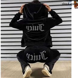 Juicy Apple Women's Tracksuits Veet Sewing Suits Outfit Two Piece Jogging Set Velour Sweatshirt Met Hoodie Pants Suit Womens Wholesale