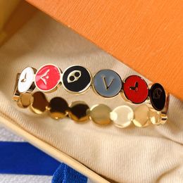 Diamond Bracelets Designer Bangles Brand Letter Bracelet with Printing Women 18K Gold Plated Stainless Steel Bracelet Wristband Cuff Couple Party Jewelry Gift