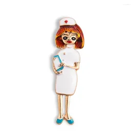 Brooches Enamel Pins Funny Cute Nursing Badge Office Brooch Jewelry Gift For Nurses Lapels Wholesale