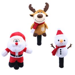 Christmas Series Animal Plush Golf Wood Head Covers Golf Driver 460CC Headcover Protecter Cute Gift Mascot Novelty 231229