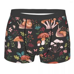 Underpants Boxer Men Whimsical Mushrooms Snails Butterflies Ladybugs Panties Shorts Breathable Mens Underwear Briefs Sexy Boxers