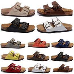 Birkinns Slifor sandali piatti Scarpe da design Cinturino in pelle Slide in pelle Fasci per la spiaggia preferita Sandalo Sandalo per le donne Arizonas Slips di scarpe da esterno