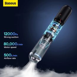 Baseus A3 Lite 12000Pa Car Vacuum Cleaner Airflow Pump Wireless Portable Mini For Home Office 231229
