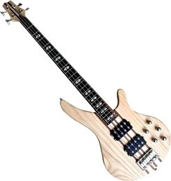 4 String Electric Bass Guitar Neck Through Maple Body Active Pickups Full Size Solid Body with Gig Bag, Guitar Strap, and Guitar Cable