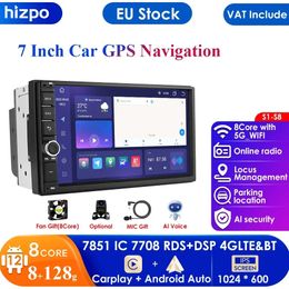 Octacore 8+128G Android 12 2din Car Radio Multimedia Video Player Universal Auto Stereo GPS Navigation Mirrorlink Steering Wheel