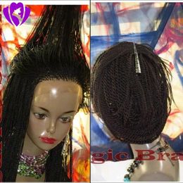 Wigs 150density full Senegalses 2x Twist Braids Lace Front Synthetic Wigs For Black Women Crochet Braiding Cosplay Hairstyle for black