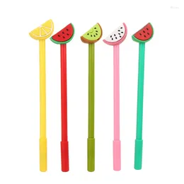 Pcs Cute Fruit Gel Pens Creative Student Cartoon Small Fresh Learning Stationery Water-based Pen Kawaii