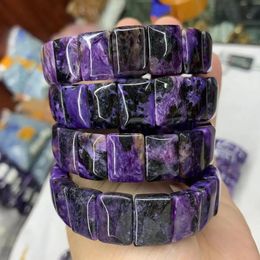 Bracelets Natural Charoite Stone Beads Bracelet Gemstone Jewellery Bangle For Woman For Gift Wholesale !