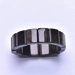 Bangle JoursNeige Genuine Black Natural Obsidian Stone Bracelets Single Lap Lucky for Men Women Energy Stone Hand Row Jewelry
