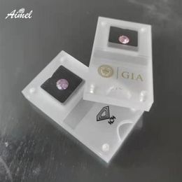 Acrylic Diamond Box Gem Display Easy Close Loose Organiser Exhibition Case Stone Identification Storage Jewellery Pouches Bags261L