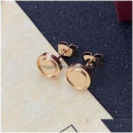 Stud Luxury Car Esigner Earrings For Women Cute Screw Classic Love Earring Ladies Gold Sier Rose Color Earings Ear Rings Drop Delive Dhx5F