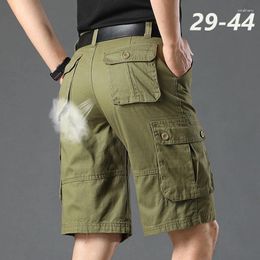 Men's Shorts Summer Mens Cotton Cargo Men Fashion Multi Pockets Military Short Outdoor Army Casual Joggers Male Plus Size 44