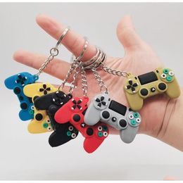 Key Rings Chain For Men And Women Cartoon Gamepad Model Keyring Pvc Flexible Glue Material Fashion Mixed Color Car Bag Keychain Char Dhocu