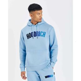 New 2023 Winter Sports Hoodrich Hoodie Homem Men Hoodrich Letra Toalha Toalha Bordado Capuz do Soleiro de Inverno para Men Colorido Blue Solid atacado