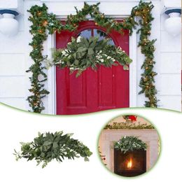 Decorative Flowers Winter Door Wreaths For Front Simulation Top With Flower Leaves A Natural And Cemetery Christmas