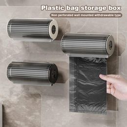 Storage Bottles Non-punching Plastic Bag Box Self-adhesive Sundries Case For Home Bedroom