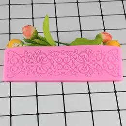 Baking Moulds Lace Mat Fondant Flowers Cake Decoration Silicone Mould Surafcraft Chocolate Candy Tools Decorating Moulds