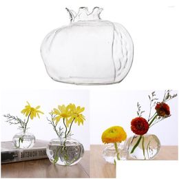 Vases Handmade Pomegranate Clear Glass Flower Vase Transparent Hydroponic Pots For Wedding Party Home Table Decor Drop Delivery Garde Dhutc