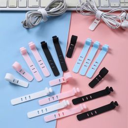 Cable Organizer Ties Clip Charger Cord Management Silicone Wire Manager Mouse Earphone Holder Data Line Winder Straps