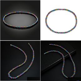 Chokers Rainbow Magnet Beads Necklaces Collar For Women Men Fashion Jewelry Will And Sandy Drop Delivery Pendants Dhqo7