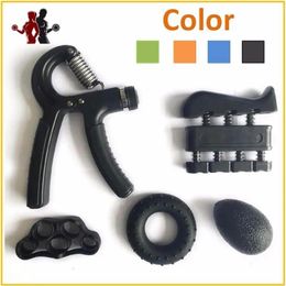 Grips 5 Pieces Hand Grip Trainer Set Finger Resistance Band Rubber Ring Adjustable 560KG Heavy Grips Fingers Exerciser Ball275A