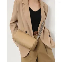 Evening Bags Ins Niche Design Cylindrical Women's Bag Fashion Versatile Chain Shoulder High-quality Texture Crossbody Pillow