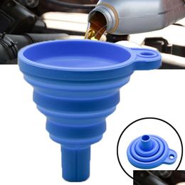 Other Care Cleaning Tools Engine Funnel Car Sile Liquid Washer Fluid Change Foldable Portable Oil Petrol Drop Delivery Mobiles Motorc Dhwvd
