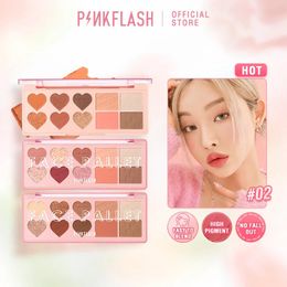 PINKFLASH Face Blush Highlighter Bronzers Palette Professional Pigment Glitter Eyeshadow Makeup Cosmetics for Women 231229