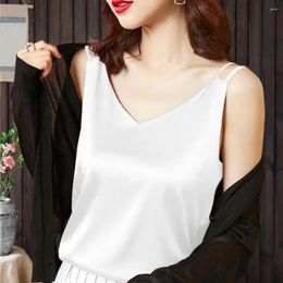 Camisoles & Tanks Stylish Women's Solid Colour Suspenders Streetwear Ladies T-shirt Nude Bottoming Office Accessory