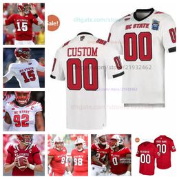 Customize NC State Payton Wilson Wolfpack Football jerseys NCAA College Julian Caden Fordham Gray Mens Women Youth all stitched Lex Thomas 13 Ethan Rhodes Lesane
