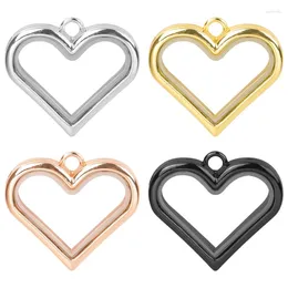 Pendant Necklaces Fashion Heart Charms Glass Living Memory Floating Locket Po Relicario For Women Jewellery Gift 3 Colour