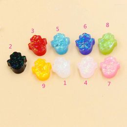 Pendant Necklaces 20Pcs/Lot Synthetic Opal Hand Of Fatima Accessories 1.8mm Hole For DIY Making Earrings Necklace Resin Jewellery Gift