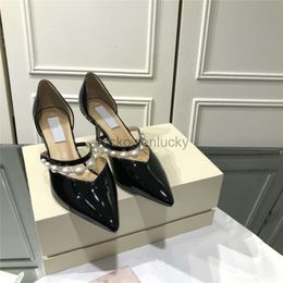 JC Jimmynessity Choo Women quality Designer shoes Shoes Womens Sandals high Designe Heels s Pearl Shoe Genuine Leather Party Weddingshoe Heel 6.5cm