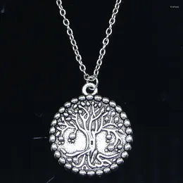 Chains 20pcs Fashion Necklace 29mm Peace Tree Pendants Short Long Women Men Colar Gift Jewellery Choker