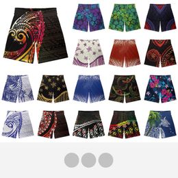 Men's Shorts Polynesian Tribal Pohnpei Totem Tattoo Prints Basketball Loose Men Women Ball Pants Summer Quasi-training Running Sports