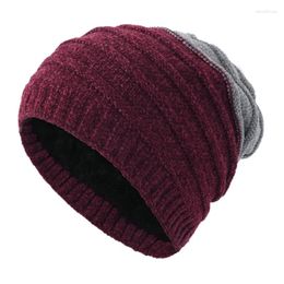 Bandanas Men Winter Knitted Hat Caps Fashion Women Adult Warm Bone Comfortable Brand Striped Hats Skullies