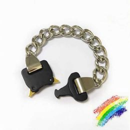 2021ss Alyx Bracelet Accessories Metal Button Alyx Chain Necklace Men Women Alyx Bracelet Belts Q0717184v